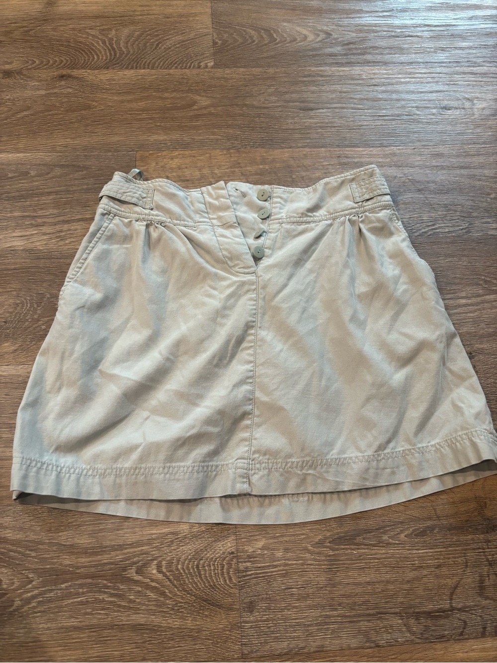 Anthropologie Daughters of the Liberation Utility Mini Skirt Green Khaki 6